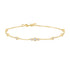 Gold Sparkling Bezel Cubic Zirconia Station Bracelet